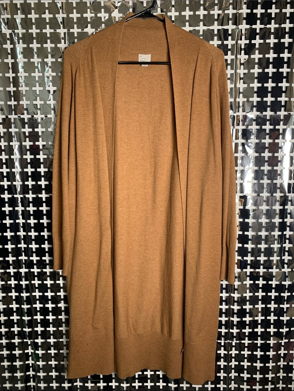a new day Long Open-Front Cardigan - Camel Brown